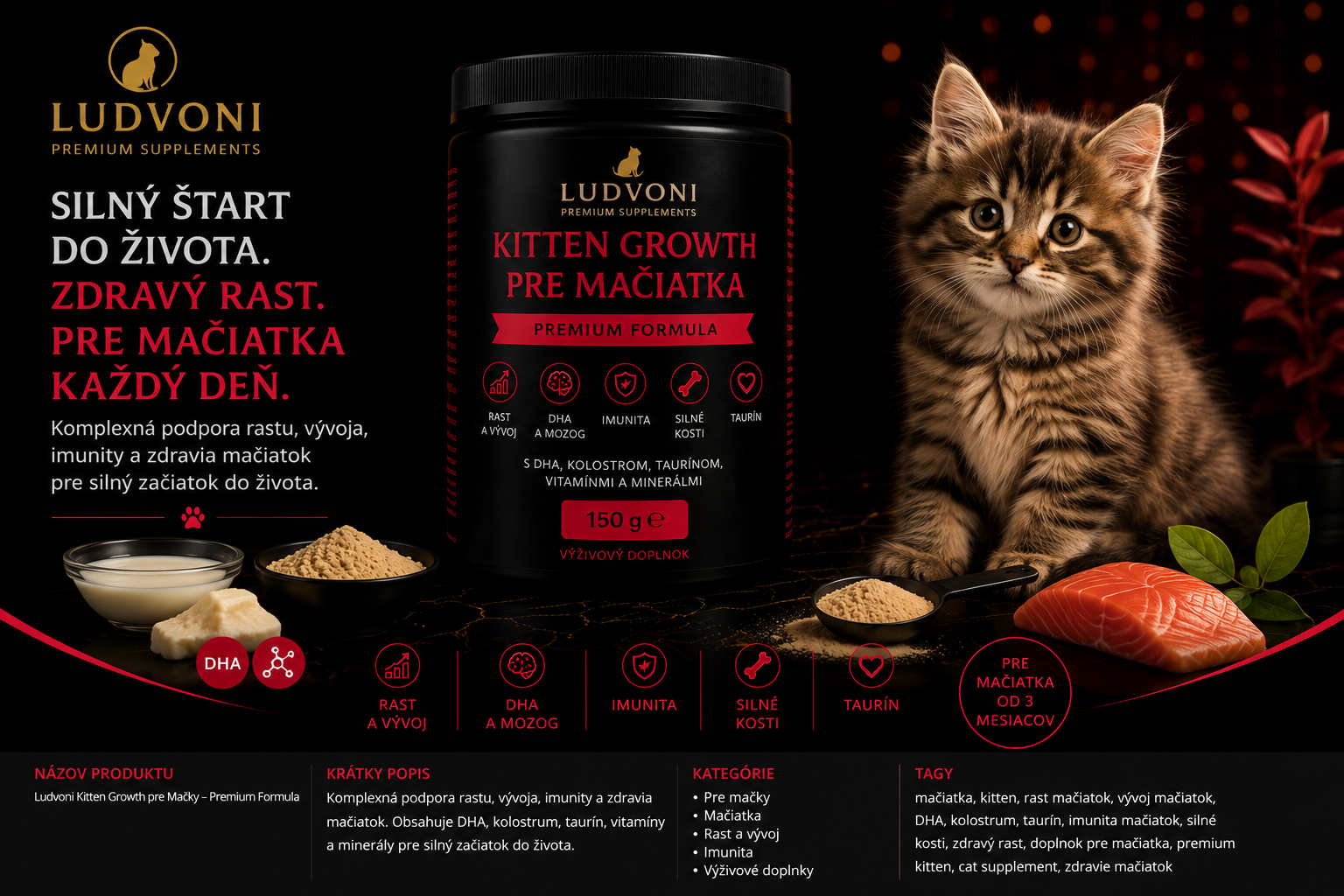 Dr. Ludvoni Kitten Development for Cats – Premium Formula